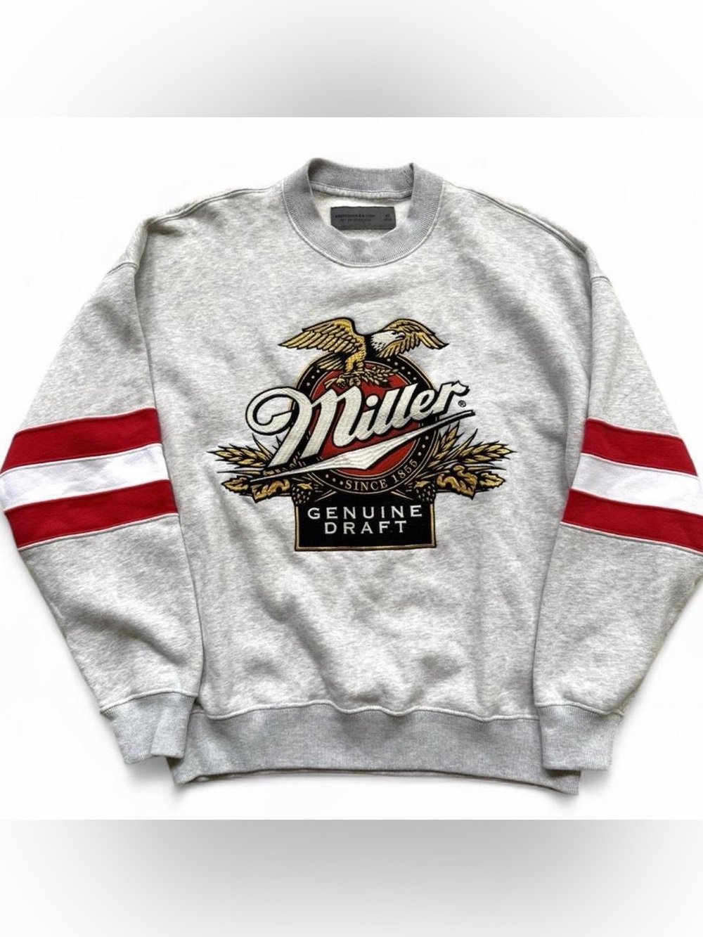 Abercrombie Vintage Inspire Miller Light Genuine Draft Crewneck SweatShirt Small